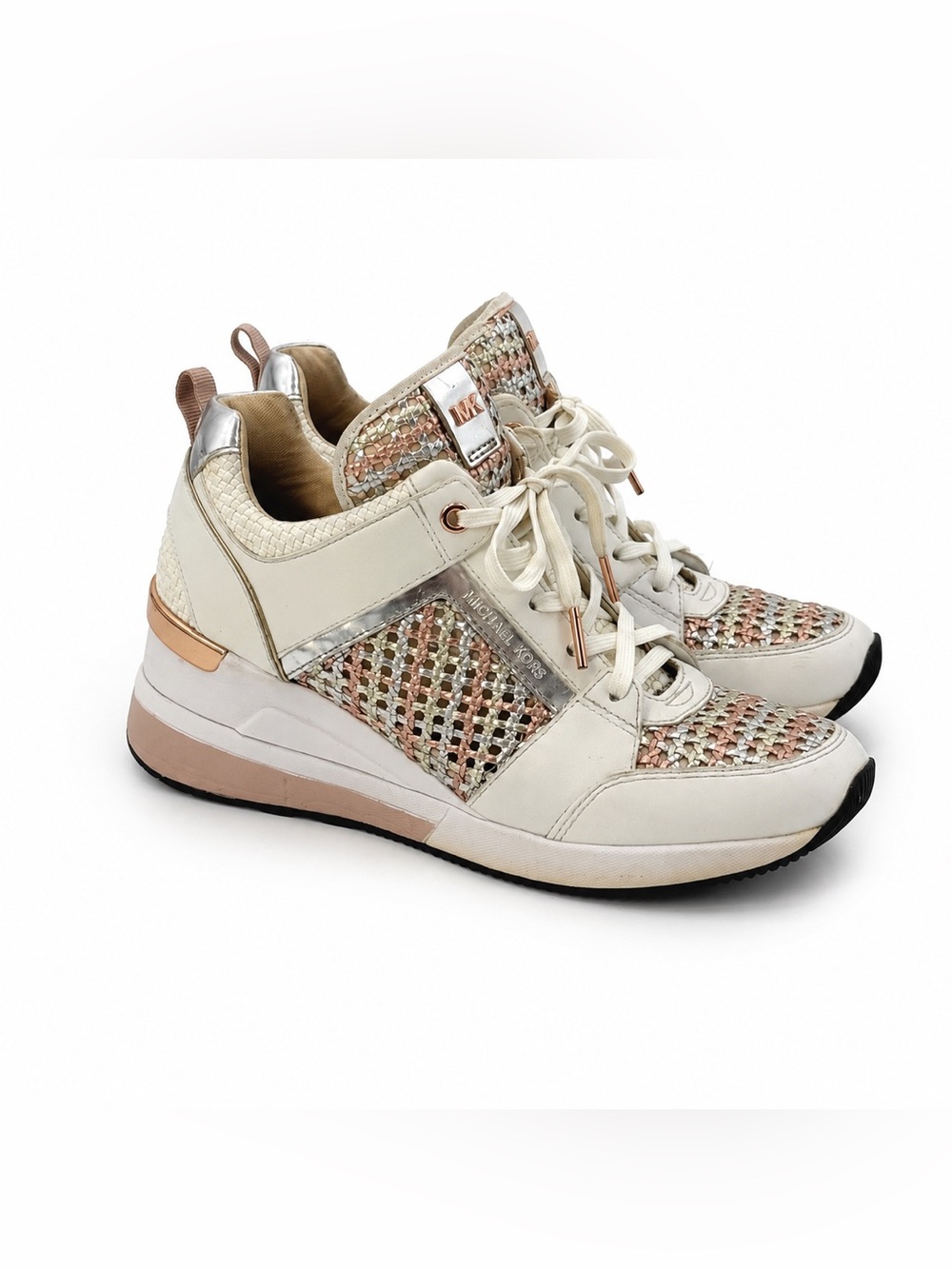 Michael Kors Georgie Trainer Metallic
Woven Leather Rose Gold Shoes US 8
Women - Picture 4 of 16